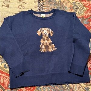 Navy Blue Dog Sweater